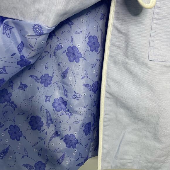 Arizona Jean Co Girls Large Trench Coat Jacket Light Purple Button Up Lined - Picture 6 of 14